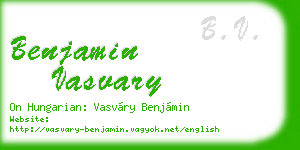 benjamin vasvary business card
