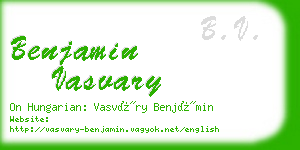 benjamin vasvary business card